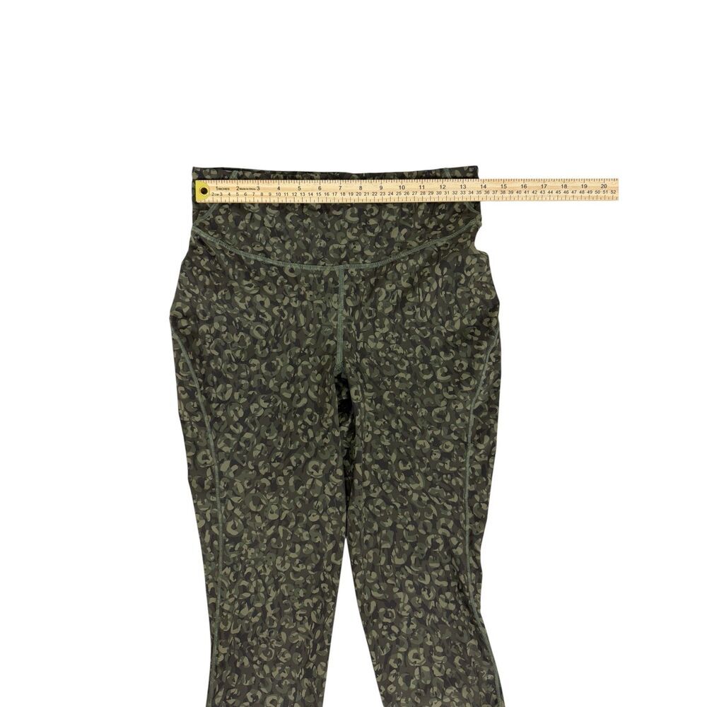 Lululemon Green Camo Ankle Zip Leggings Size 10 - Picture 5 of 7